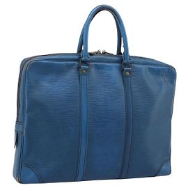 LOUIS VUITTON Epi Porte Documents Voyage Business Bag Black M54475 Auth 205949