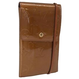 LOUIS VUITTON Monogram Vernis Walker Wallet Bronze M91154 LV Auth ka6490