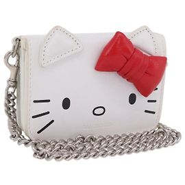 Balenciaga Chain Shoulder Compact Wallet Leather 2way White 623241 Auth 202531M
