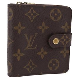 LOUIS VUITTON Monogram Compact Zip Wallet M61667 LV Auth 206938