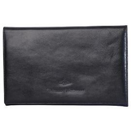 Vivienne Westwood minimalistische Clutch aus schwarzem Leder