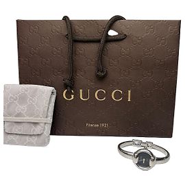 Orologio da polso Vintage Gucci Timeless in acciaio inossidabile Nero Argento