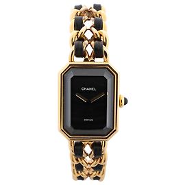 Relógio Chanel Premiere XL H0001 FE71808 GP & Leather QZ Mostrador Preto