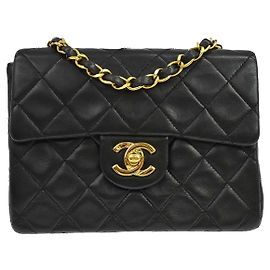 Chanel Vintage Square Classic Single Flap Quilted Lambskin Mini