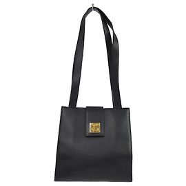 Céline Celine Vintage Turnlock Leather