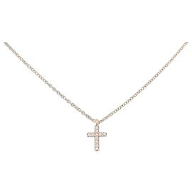 Autre Marque Tiffany Metro Cross Mini Halskette