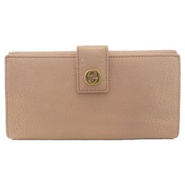 Gucci Long Wallet in Pink Beige