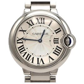 Cartier Ballon Bleu MM W69011Z4 Edelstahl Quarz Uhr