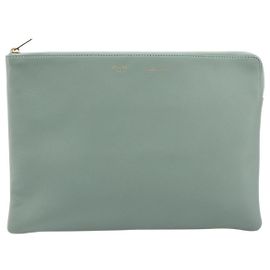 Clutch Céline Solo de cuero verde