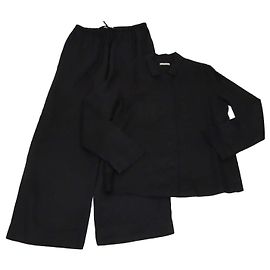 Autre Marque Conjunto de Camisa de Manga Larga de Lino Negro y Pantalón Aurelia 12 Storeez