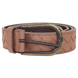 Bottega Veneta Light Brown Intrecciato Leather Belt