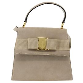 Borsa Tote Convertible Vara Bow in Camoscio Small Salvatore Ferragamo
