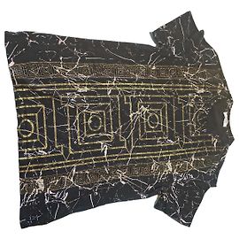 Versace Collection Greca Print Cotton T-Shirt - Black