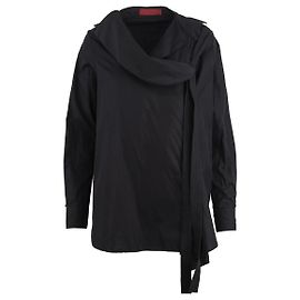 Autre Marque Camicia asimmetrica Diliborio in cotone nero oversize