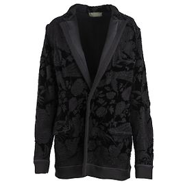 Autre Marque Diliborio Bestickter Baumwollblazer Schwarz Grau