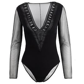 Gianfranco Ferré Body bordado semi-transparente