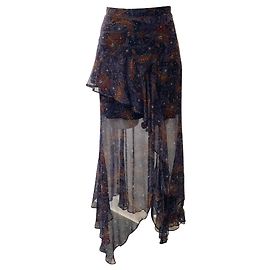 Veronica Beard Trixie Asymmetrischer Rock aus Paisley-Seide