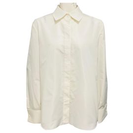 Autre Marque Blusa con bottoni Lafayette 148 New York Ivory Cloud