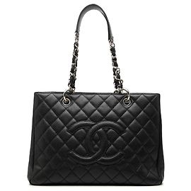 Sacola Grand Shopping Tote Chanel Caviar Preta