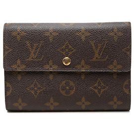 Portafoglio Small Wallets Louis Vuitton Monogram Porte Tresor Etui Papiers Brown