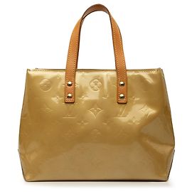 Sac à main Louis Vuitton Monogram Vernis Reade PM Beige