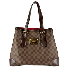 Sac Tote Louis Vuitton Damier Ebene Hampstead MM Marron