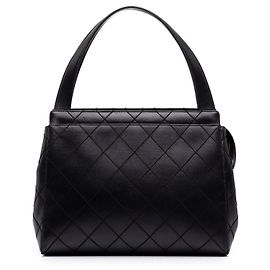 Black Chanel CC Stitched Lambskin Handbag