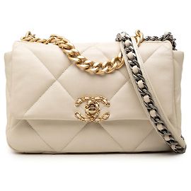 Bolso Chanel 19 Flap Medium de piel de cordero marrón