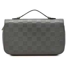 Louis Vuitton Damier Infini Zippy Wallet XL Lange Geldbörse Grau