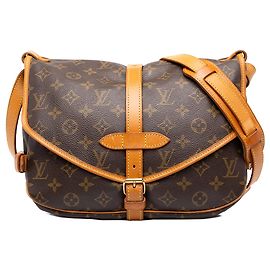 Louis Vuitton Monogram Saumur 30 Crossbody Bag Braun