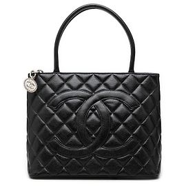 Bolso Tote Chanel Caviar Medallion Negro