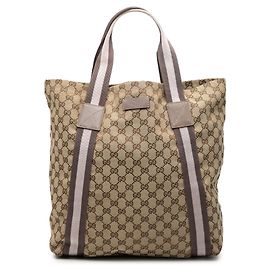 Sac Tote Gucci GG Canvas Web Beige