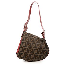 Sac hobo Fendi Zucca Canvas Oyster marron