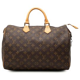 Louis Vuitton Monogram Speedy 35 Boston Tasche Braun