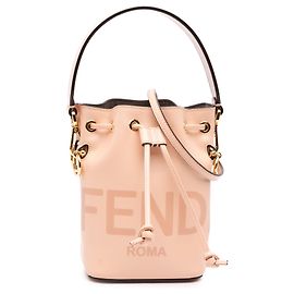 Pink Fendi Mini Calfskin Mon Tresor Bucket Bag Satchel
