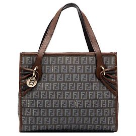 Fendi Zucchino Handtasche aus grauem Denim