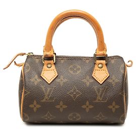 Bolsa Nano Speedy Monogram Louis Vuitton Castanha