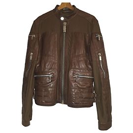 Autre Marque Casaco de pele castanha Dirk Bikkembergs Sport Couture