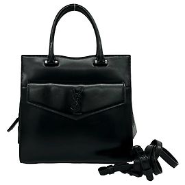 Autre Marque Bolsa de mão em couro Yves Saint Laurent Uptown YSL Logo