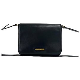 Burberry Crossbody-Tasche aus schwarzem Leder