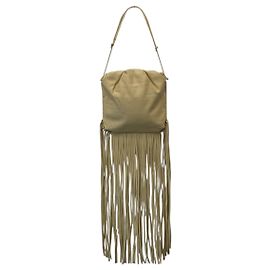 Bottega Veneta Bolso de hombro The Fringe Pouch en piel nappa Yellow Beige