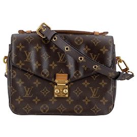 Louis Vuitton Bolsa de ombro e mala Pochette Metis em lona castanha
