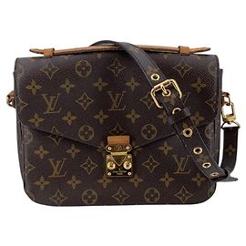 Louis Vuitton Bolsa de tiracolo Pochette Metis em lona castanha
