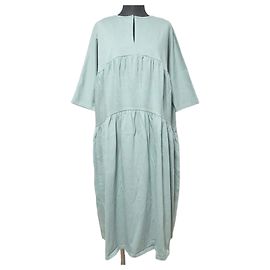 Autre Marque Vestido longo com camadas franzidas e mangas meia estação COEL