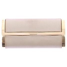 Bolso de mano Carolina Herrera en cuero dorado