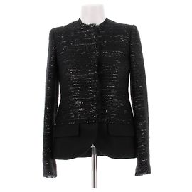 Giambattista Valli Schwarze Paillettenjacke