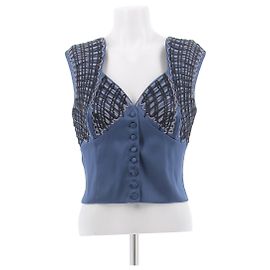 La Perla Seidenoberteil Blau