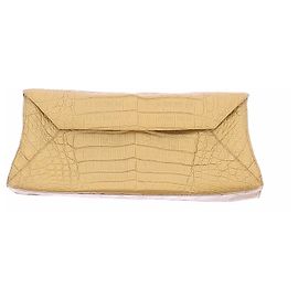 Nancy Gonzalez Bolso de mano dorado efecto coco