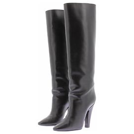 Autre Marque Bottes hautes en cuir noir