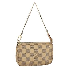 LOUIS VUITTON Damier Azur Mini Pochette Accessoires Pouch N63005 LV